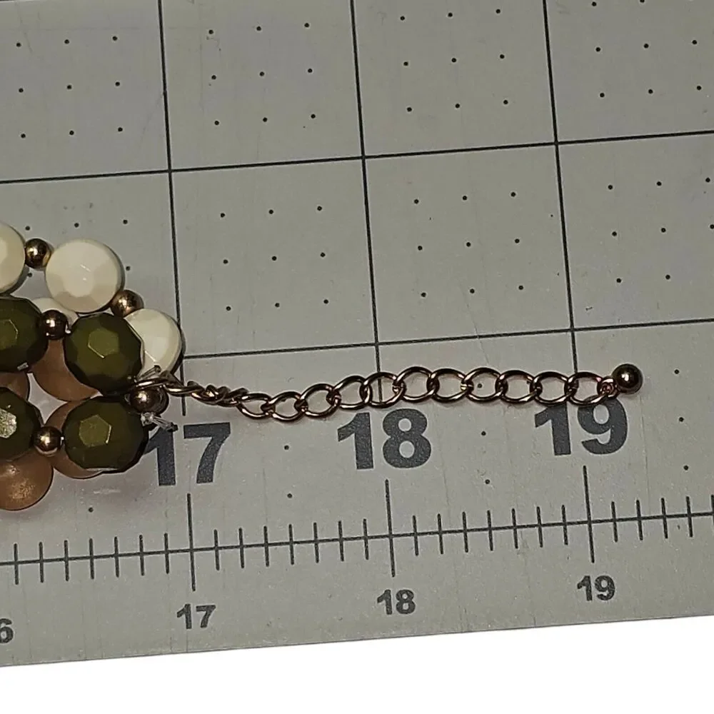 VTG Necklace Mid Century MCM Beaded Statement Chunky Multi Strand Twist Boho
